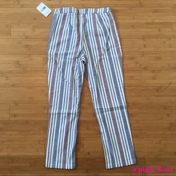 Free People Stripe Mod Linen Blend Trouser - Picture 5 of 9